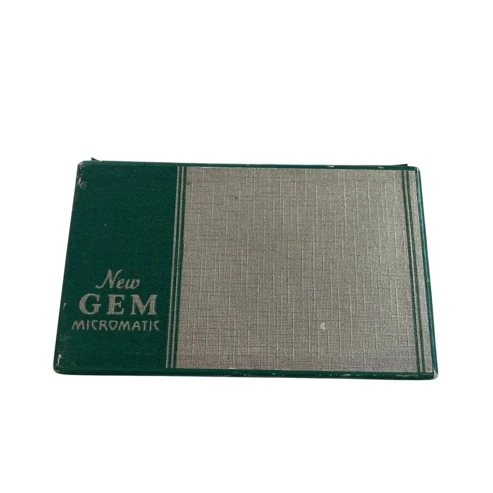 Vintage GEM Micromatic Single Edge Safety Razor w/ Original Hard Case & Blades
